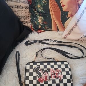 Betty Boop Checkered Crossbody Bag